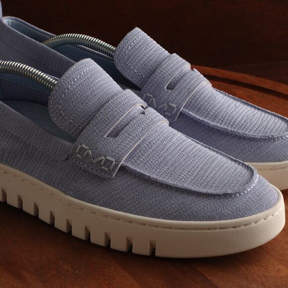 Vionic Loafers Womens SZ 9 Blue Uptown Penny Slip On Suede Comfort Casual Shoes - Picture 5 of 13